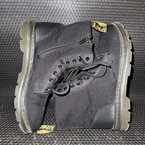 Dr. Martens Combs Y Black Zip Lace Up Comfort Combat Boots Women’s Size 6 - Picture 5 of 8